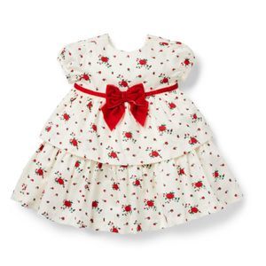 Janie and Jack The Rose Party Girl's Baby Dress 0-6 months